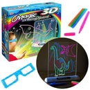 Lousa Mágica Infantil 3D com Luz LED – Kit de Desenho